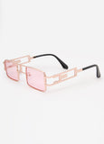 Tinted Rectangle Frame Sunglasses
