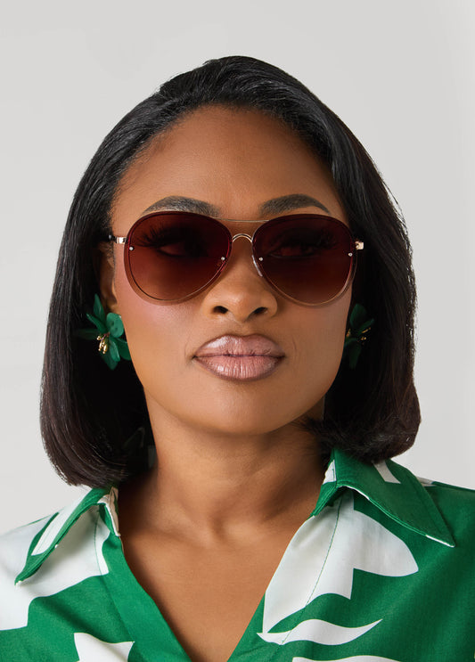 Rimless Aviator Sunglasses