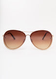 Rimless Aviator Sunglasses