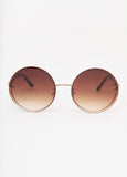 Tinted Round Frame Sunglasses