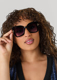 Tinted Square Frame Sunglasses