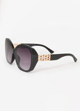 Chain Trimmed Square Sunglasses