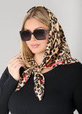 Animal Print Satin Scarf