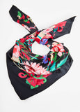 Floral Print Satin Scarf