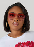 Ombre Tinted Aviator Sunglasses
