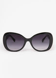 Chain Trim Round Frame Sunglasses