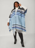 Fringed Striped Ruana