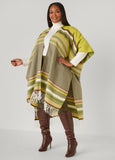 Fringed Striped Ruana