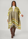 Fringed Striped Ruana