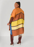 Brushed Colorblock Kimono