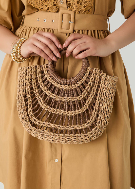 Braided Straw Tote