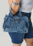 Denim Satchel
