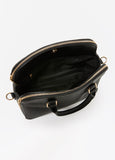 Textured Faux Leather Satchel