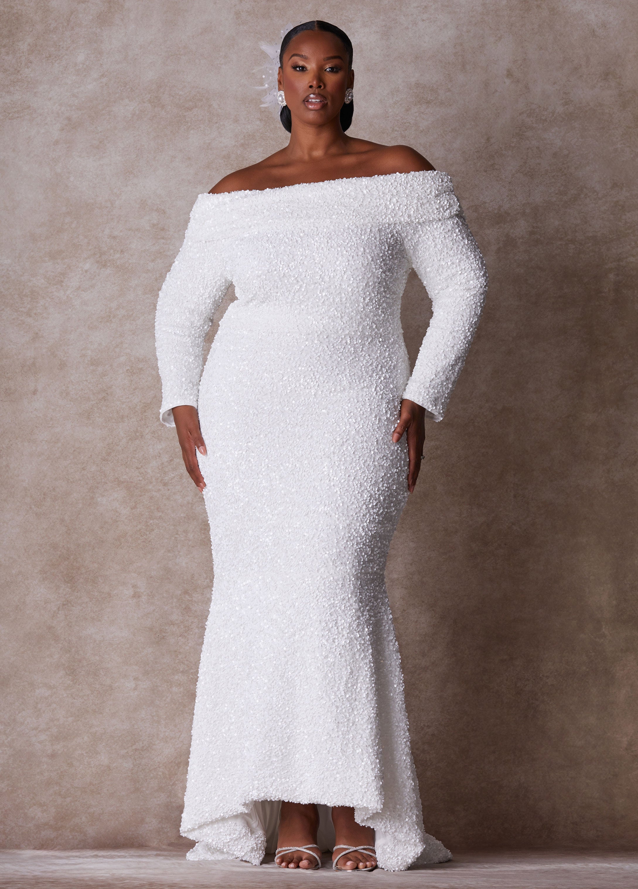 Plus Size The Bianca Wedding Gown, White, 16 - Ashley Stewart Plus Size The Bianca Wedding Gown, White, 16 - Ashley Stewart