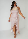 Metallic Halter Gown