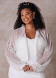 Plus Size Beaded Bridal Jacket