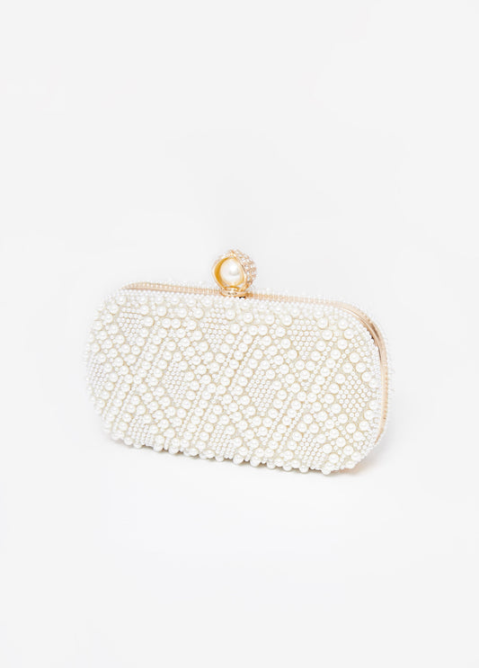 Trendy faux pearl clutch evening bags affordable luxury shoulder bag