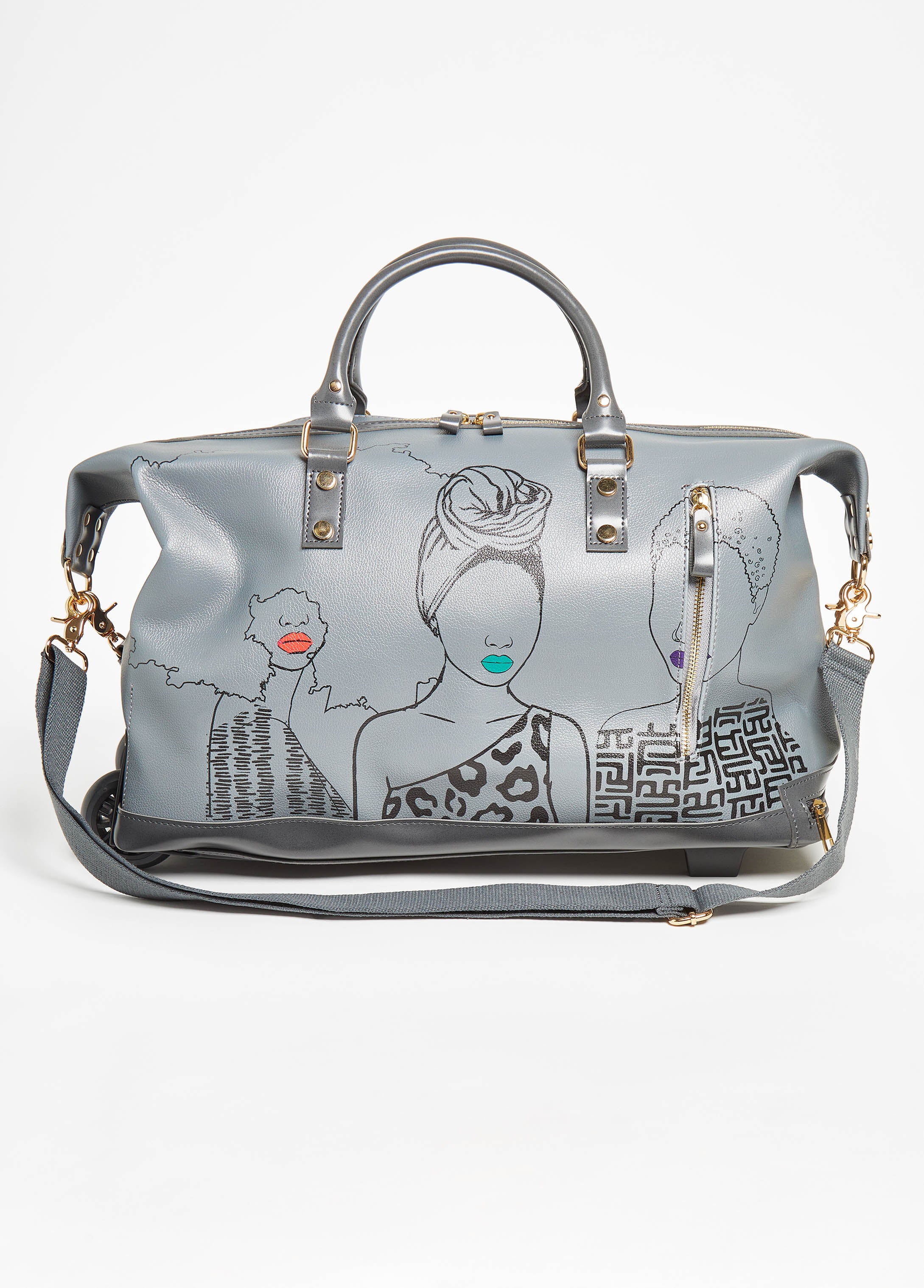 Pardon My Fro™ Mahogany Roller Bag