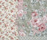 Floral Patchwork Reversible Quilt 3 Piece Set