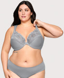 Front-Closure Cotton WonderWire Bra Silver