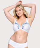 Front-Closure Cotton WonderWire Bra White