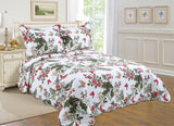 Butterfly And Floral Reversible Quilt Set