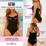InstantFigure Shirred Twist Front Swimsuit