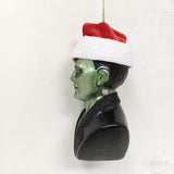 Frankenstein Santa Glass Ornament