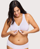 Lace Paneled T Back Comfort Bra