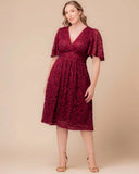 Starry Sequined Lace Cocktail Dress