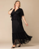 Graceful Tiered Mesh Gown