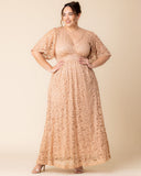 Luminous Sequin Lace Long Gown