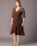 Lavish Lace Wrap Dress