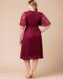 Starry Sequined Lace Cocktail Dress