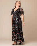Embroidered Elegance Evening Gown