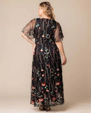 Embroidered Elegance Evening Gown