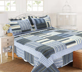 Striped Reversible Quilt Set