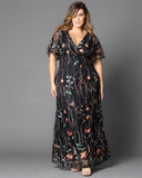 Embroidered Elegance Evening Gown