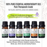 Pursonic 6 Pack Pure Essential Aromatherapy Oils