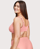 Front-Closure Stretch Lace WonderWire Bra Apricot