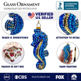 Seahorse Glass Ornament