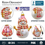 Glass Snowman Ornament