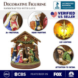 Radiant Nativity Scene Figurine