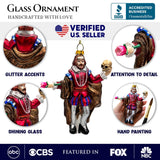 William Shakespeare Glass Ornament