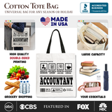 Accountant Nutrition Facts Canvas Tote Bag