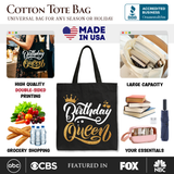 Birthday Queen Canvas Tote Bag