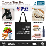 Bold Classic Superhuman Canvas Tote Bag