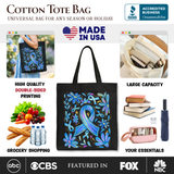 Diabetes Ribbon Canvas Tote Bag