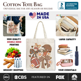 Football Mom Canvas Tote Bag