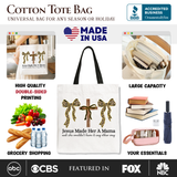 Jesus Made Her A Mama Canvas Tote Bag